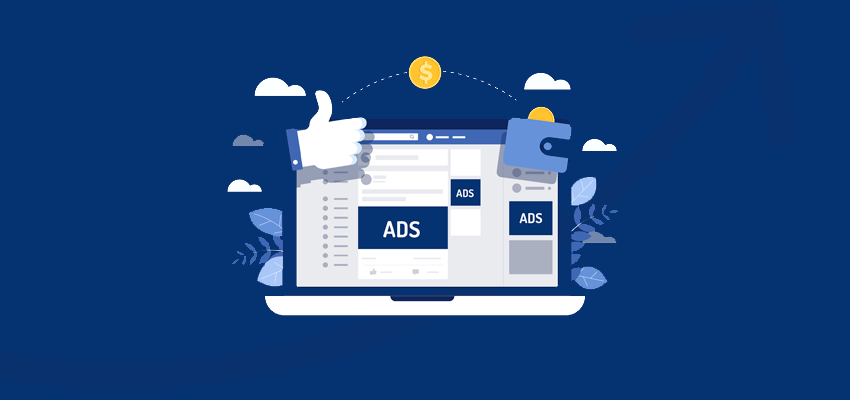 tela de notebook exibindo onde os anúncios do facebook são exibidos após anunciantes divulgarem sua empresa pela ferramenta