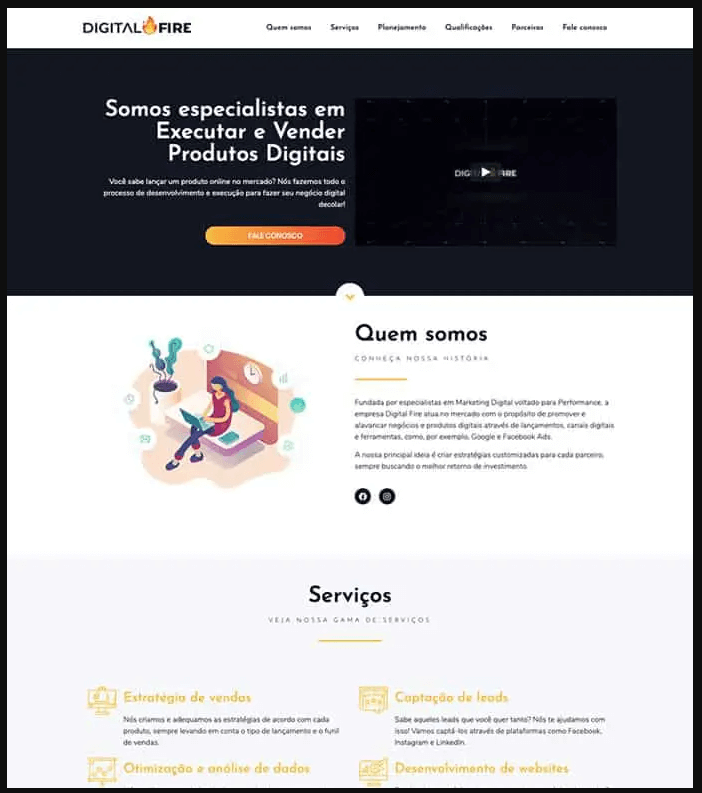 site feito e criado passo-a-passo no curso