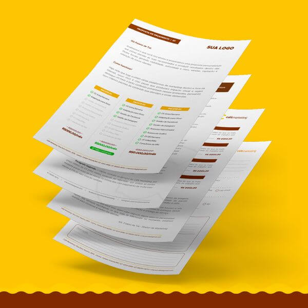 quatro folhas de contratos que ilustram os modelos prontos para designer gráfico que será entregue após a compra