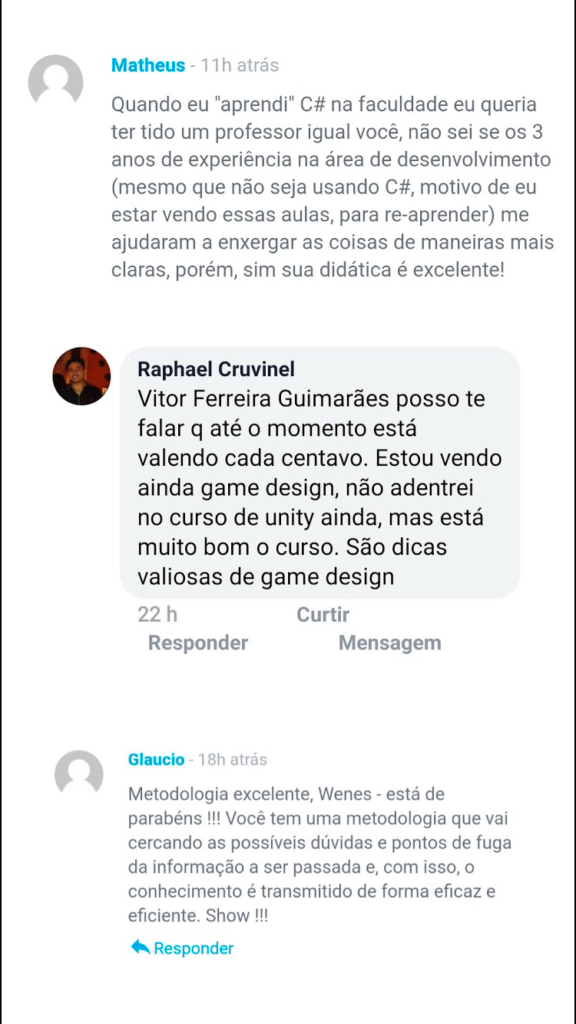 depoimento dos alunos e review do curso do wenes soares